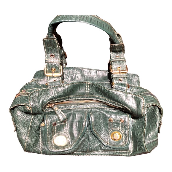 Butterfly Women's Hunter Green/Gold Double -Strap Shoulder Bag/Tote - Picture 13 of 13